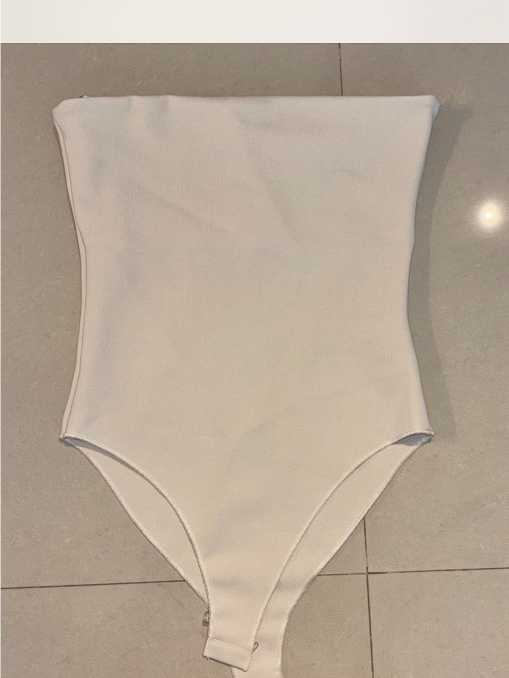 Zara Cream strapless High-Waist Shapewear Bodysuit